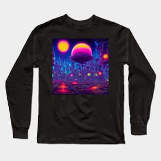 Orbs Mysterious Astral City Long Sleeve T-Shirt